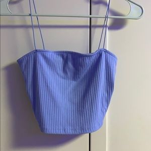Blue crop top